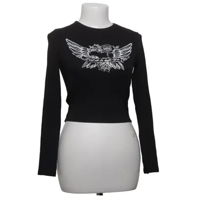Long sleeve T-shirt (Black) from Bershka Cotton, Elastane, Modal