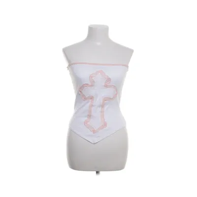 Tube top (White, Pink) from Retro Satanas