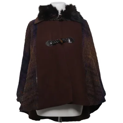 Cape (Brun, Lila, Flerfärgad) från Etro Mohair, Polyamid, Ull