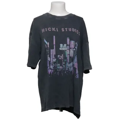T-shirt (Gray, Multicolored) from Nicki Studios x Gina Tricot Cotton