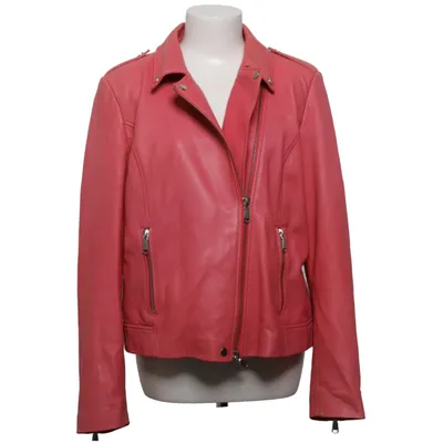 Bikerjacke (Pink) von Rena Marx Baumwolle, Elasthan, Leder