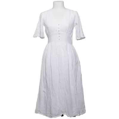 Jurk (Marked Waist Wide Sleeve Midi Dress) van Julia Wieniawa x NA-KD Katoen, Viscose
