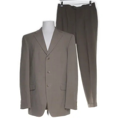 Jakkesæt (Beige) fra Oscar Jacobson Polyester, Uld
