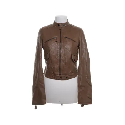 Läderjacka (Brun) Polyester, Skinn