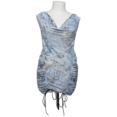 Jurk (Blauw, Bruin, Wit) van Hours Elastaan, Polyester