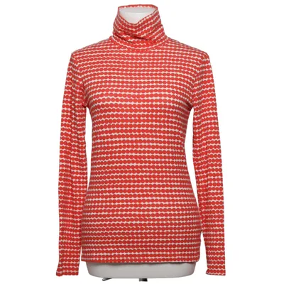 Turtleneck (Red, White) from Marimekko x Uniqlo Acrylic, Elastane, Polyester, Viscose