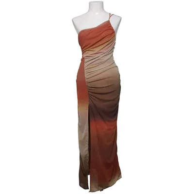 Maxi jurk (Bruin, Beige, Rood) van Pull & Bear Polyester
