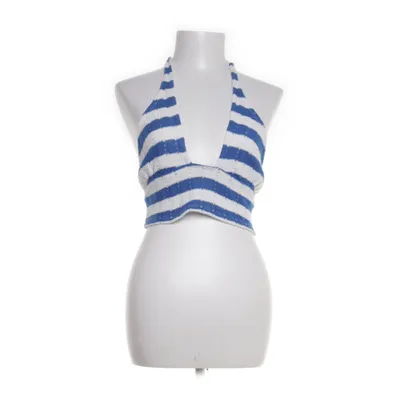 Haltertop (Wit, Blauw) van Pull & Bear Katoen, Polyester