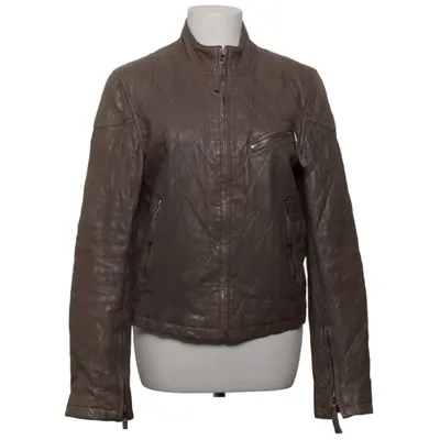Leather jacket (Brown) from MDK Cotton, Leather, Polyester