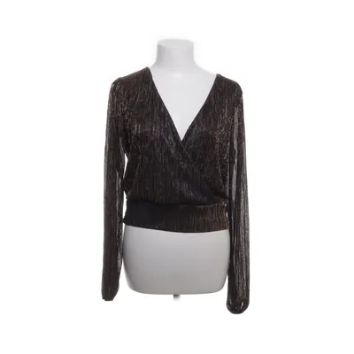 Wikkelblouse (Zwart, Groen) van Cotton Club Metallvezel, Polyester