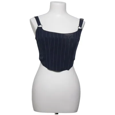 Crop top (Blauw) van Superdown Elastaan, Polyester, Viscose