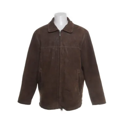 Leather jacket (Brown) from Trapper Polyester, Leather, Viscose