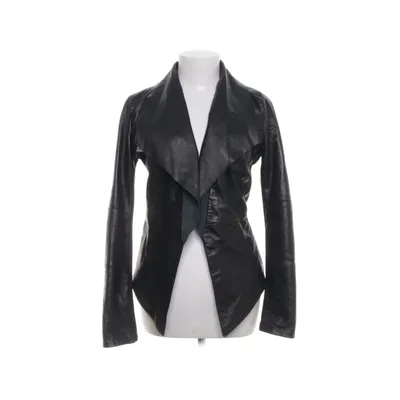 Leren blazer (Zwart) van Rinascimento Polyester, Leer