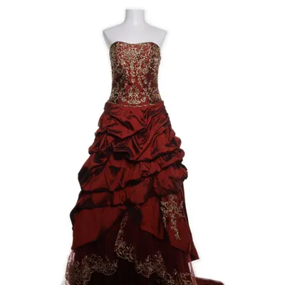 Aftonklänning (Röd, Guldfärgad) från JJ's House Polyester