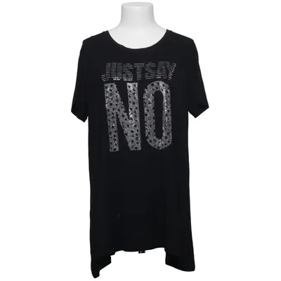 T-shirt (Noir) de Cosmoda Élasthane, Viscose
