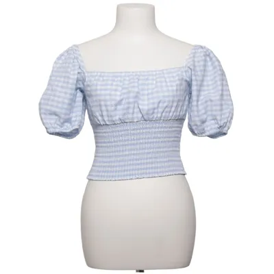 Crop top (Blue, White) from Bubbleroom Cotton, Polyester