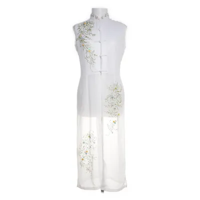 Cheongsam (Wit) Polyester, Zijde