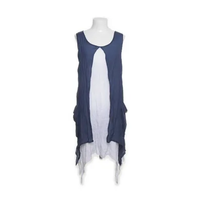 Tunic (Blue, White) from Suzy Shier Polyester, Viscose