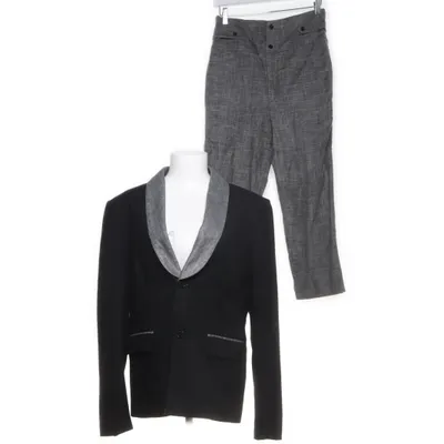 Kostym (Grå, Svart) från Topman Polyester, Ull, Akryl, Nylon, Viskos, Linne, Bomull