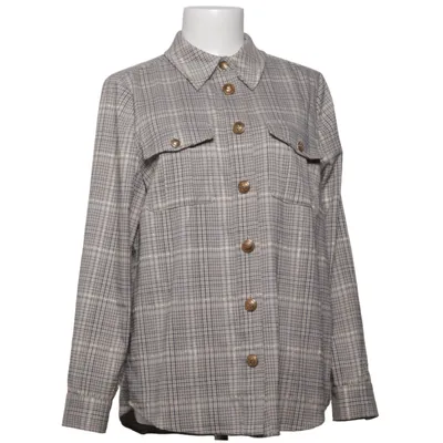 Overshirt (Beige, Blue) from PBO Elastane, Polyester, Viscose