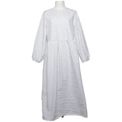 Maxikjole (Hvid, Sort) fra Milk Copenhagen Bomuld, Polyester