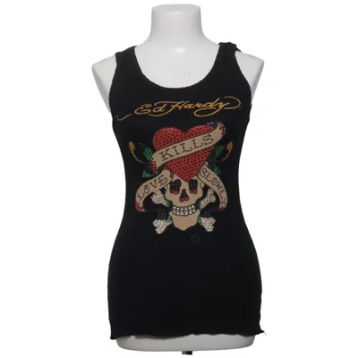 Tank Top (Black, Multicolored) from Ed Hardy Cotton