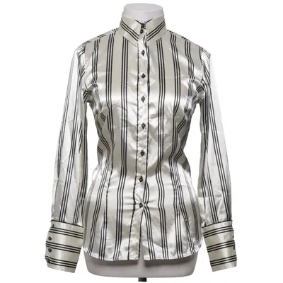 Shirt (Wit, Zwart) van Zara Basic Elastaan, Polyester