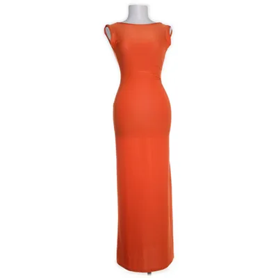 Maxi jurk (Oranje) van Boohoo Elastaan, Polyester