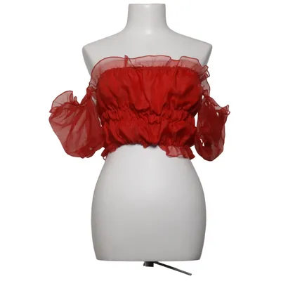 Crop top (Rood) van NA-KD Reborn Polyester