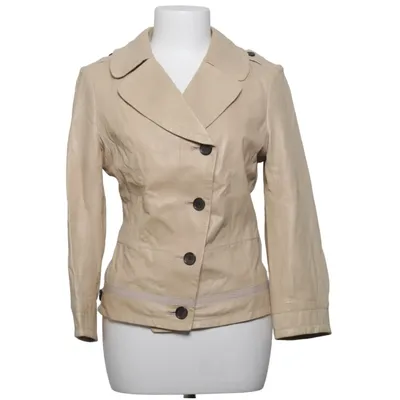 Veste en cuir (Beige) de Strenesse Acétate, Coton, Cuir, Polyester