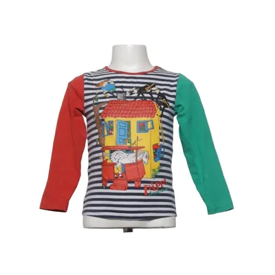 Långärmad t-shirt (Blå, Vit, Flerfärgad) från Pippi Långstrump Bomull, Elastan