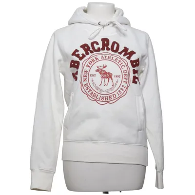 Hoodie (White) from Abercrombie & Fitch Cotton, Polyester