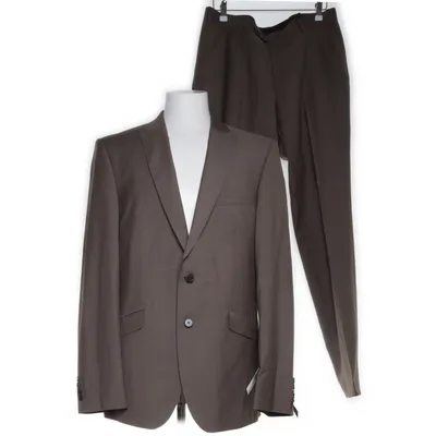 Jakkesæt (Brun) fra Digel Polyester, Viscose