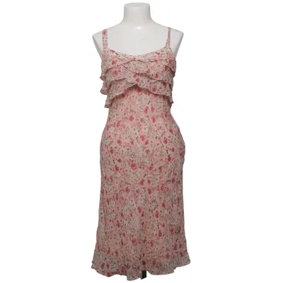 Dress (Pink, White, Multicolored) from Ann Taylor Loft Acetate, Silk