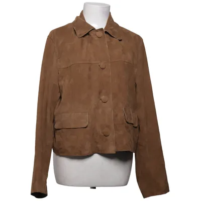 Leren jack (Bruin) van Massimo Dutti Leer, Polyester