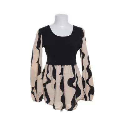 Klänning (Svart, Beige) från Shein Elastan, Polyester