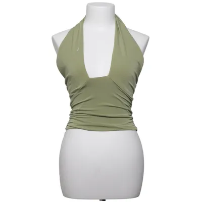 Halterneck top (Grøn) fra Bik Bok Elastan, Genanvendt polyester