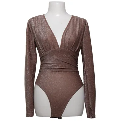 Romper (Bruin) van Shein Elastaan, Metallvezel, Polyester