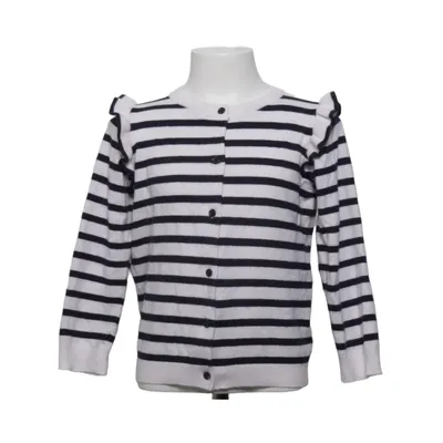 Strickjacke (Blau, Weiß) von F&F Polyamid, Polyester, Viskose