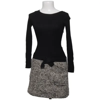 Dress (Black, Gray) from Paule KA Acrylic, Alpaca wool, Cotton, Polyamide