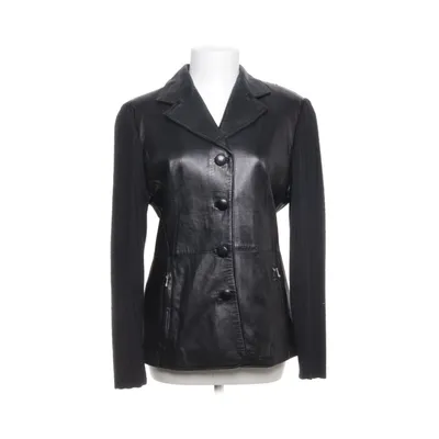 Leather blazer (Black) from Bogie Leather, Wool