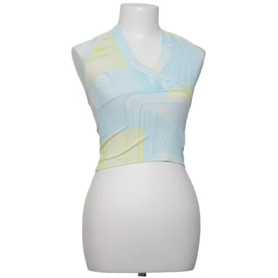 Halter neck top (Blue, White, Yellow, Multicolored) from Jane Norman Acrylic, Elastane