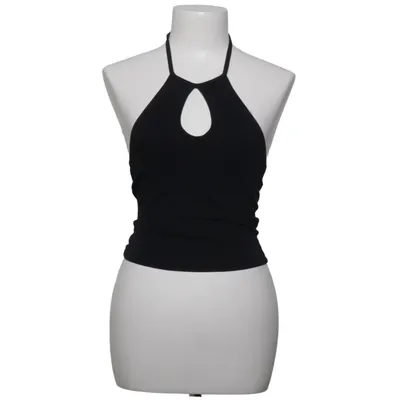 Halter neck top (Black) from ASOS Design Cotton, Elastane