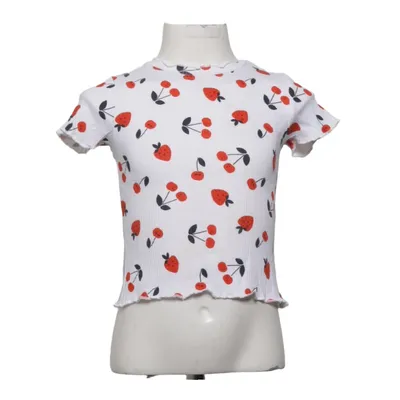 T-shirt (Wit, Rood) van Kiki & Koko Katoen, Elastaan