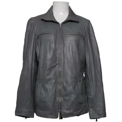 Veste en cuir (Gris) de Otto Kern Polyester, Cuir