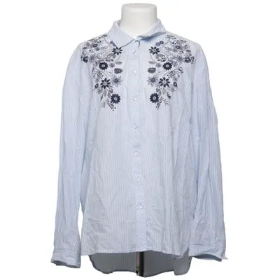 Shirt (Blue, White) from Fransa Cotton, Elastane