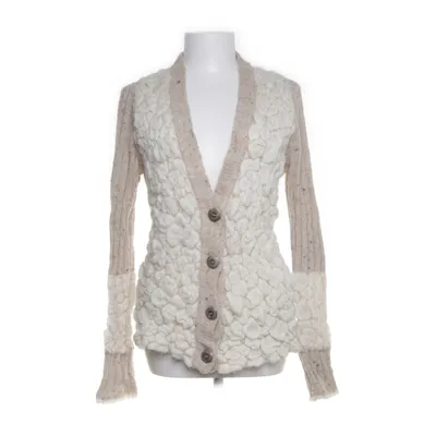 Cardigan (White, Brown) from Oui Acrylic, Polyamide, Wool