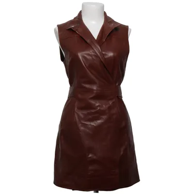 Gilet en cuir (Marron) de Ganni Cuir, Polyester