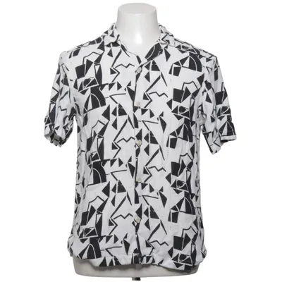 Korte mouwen shirt (Wit, Zwart) van Zara Linnen, Viscose