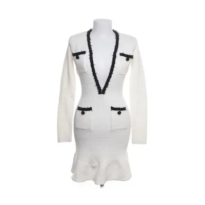 Cocktailjurk (Wit) van Self-Portrait Katoen, Elastaan, Metallvezel, Polyamide, Polyester, Wol